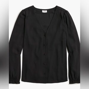 J. Crew Factory V-neck button-front shirt, size L